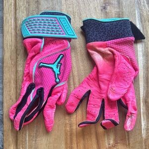 Jordan Pink and Teal Gloves